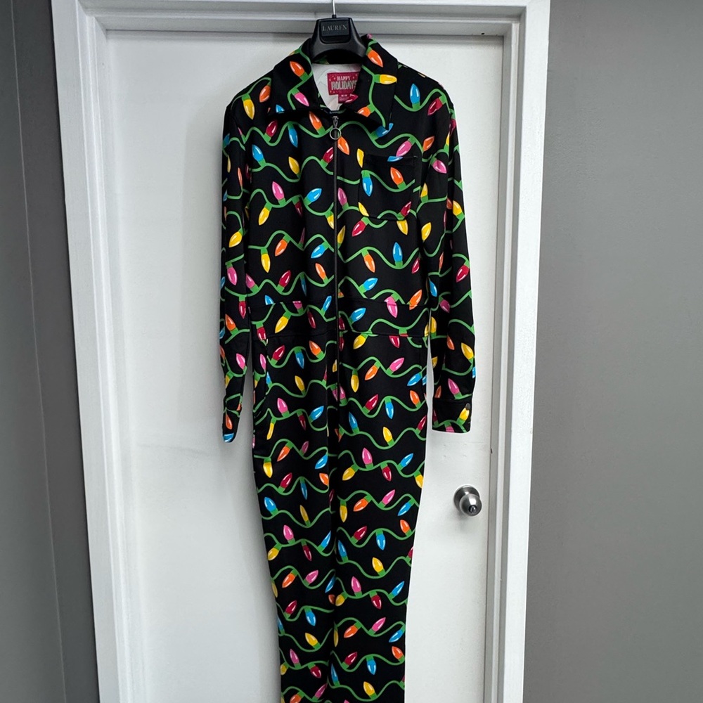 Colorful Light Bulb Print Jumpsuit